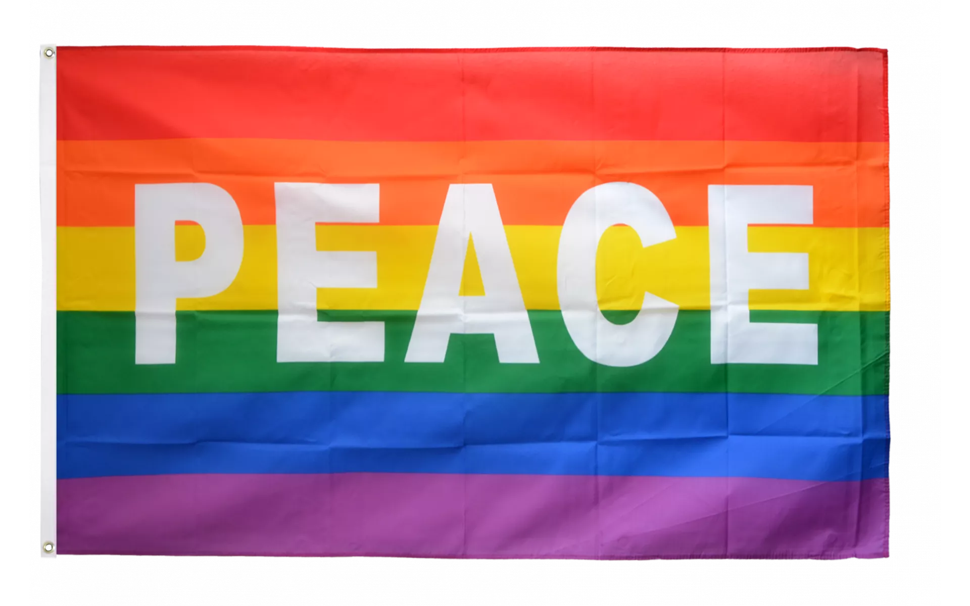 Fahnenkette Flaggenkette Girlande Regenbogen mit PEACE Fahnen Flaggen 15x22cm 